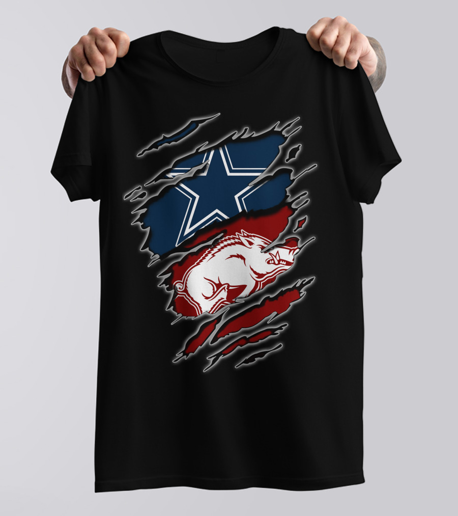 Dallas Cowboys Razorbacks Arkansas Fusion T-Shirt