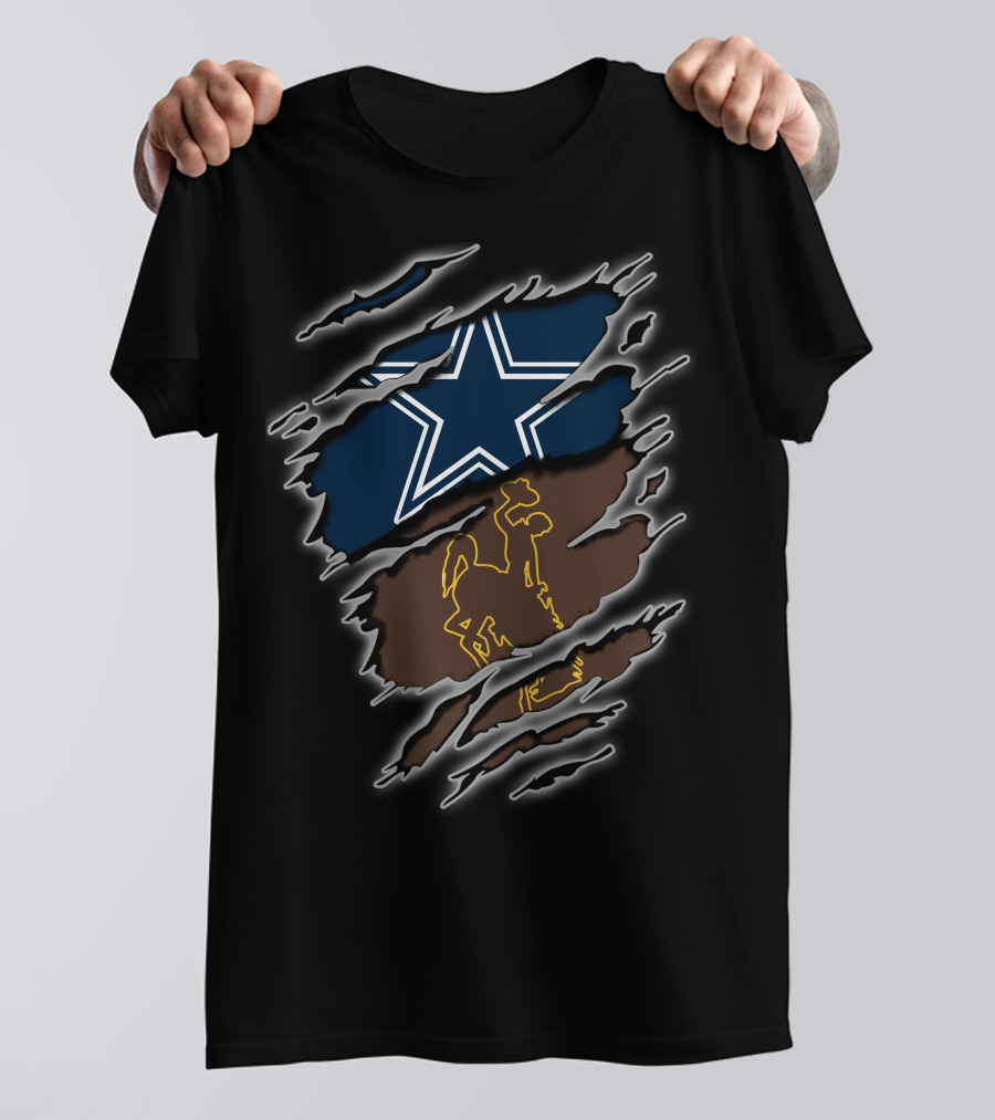 Dallas Cowboys Wyoming Bucking Horse Logo Star T-Shirt