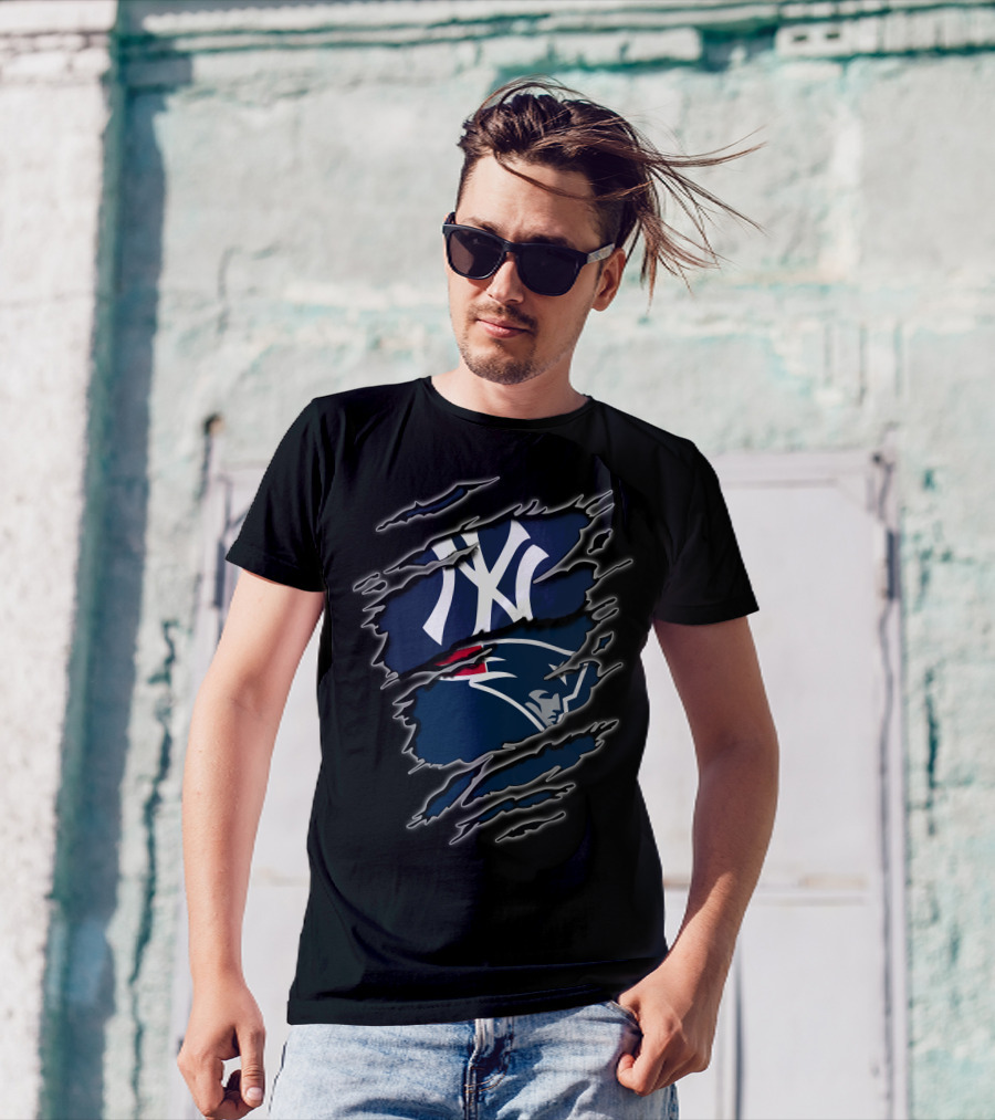 Yankees Patriots Logo Mashup T-Shirt