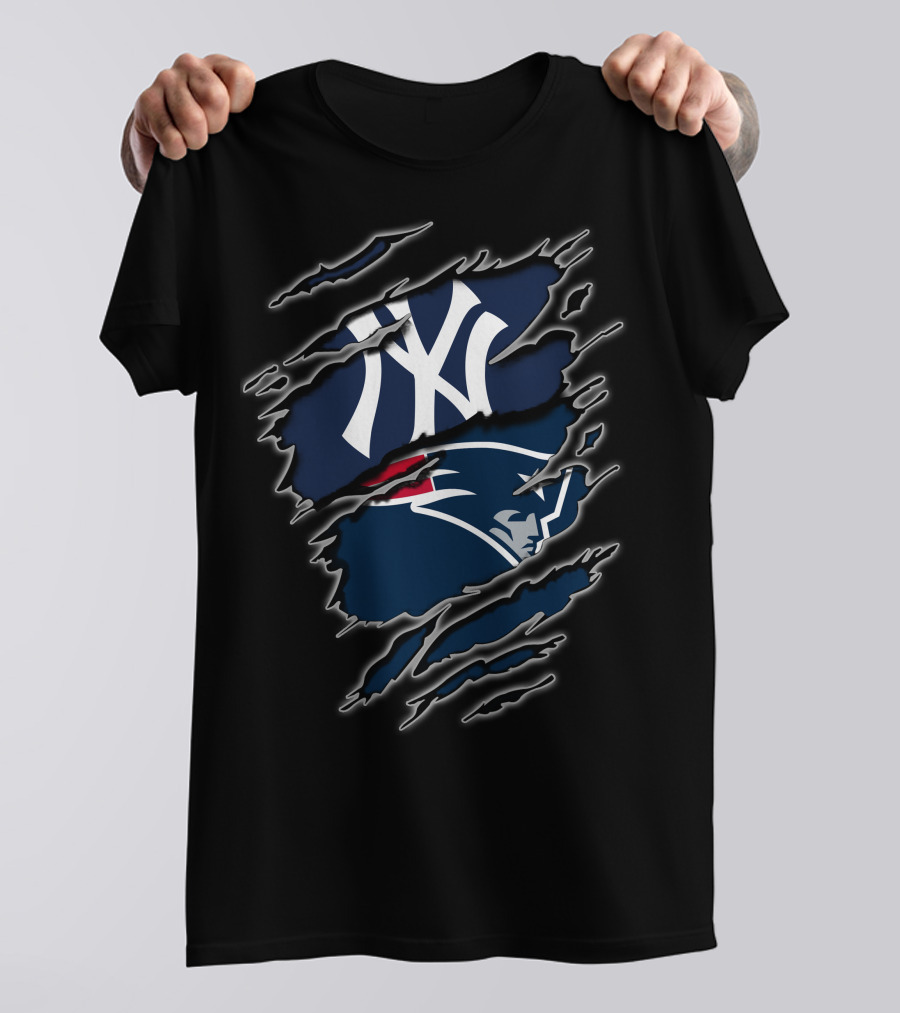 Yankees Patriots Logo Mashup T-Shirt