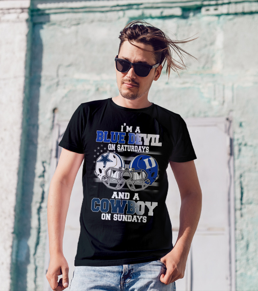 I'm A Blue Devil On Saturdays And A Cowboy On Sundays T-Shirt