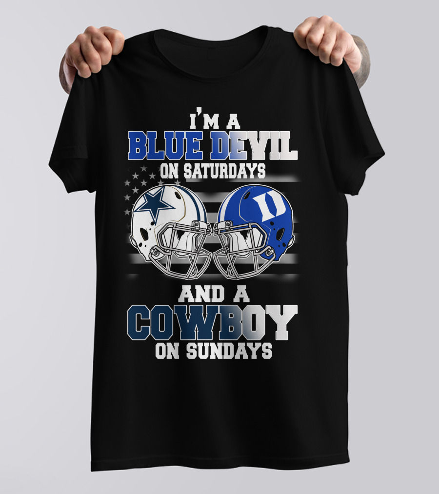 I'm A Blue Devil On Saturdays And A Cowboy On Sundays T-Shirt