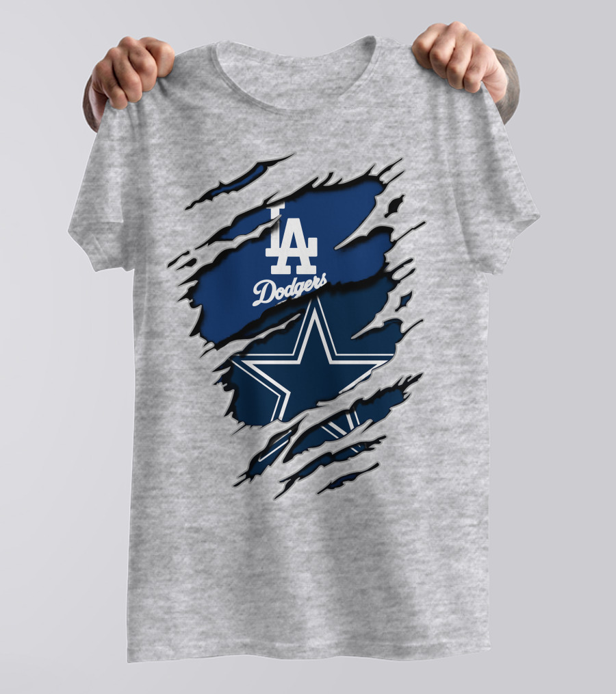 LA Dodgers And Cowboys Star Iconography T-Shirt