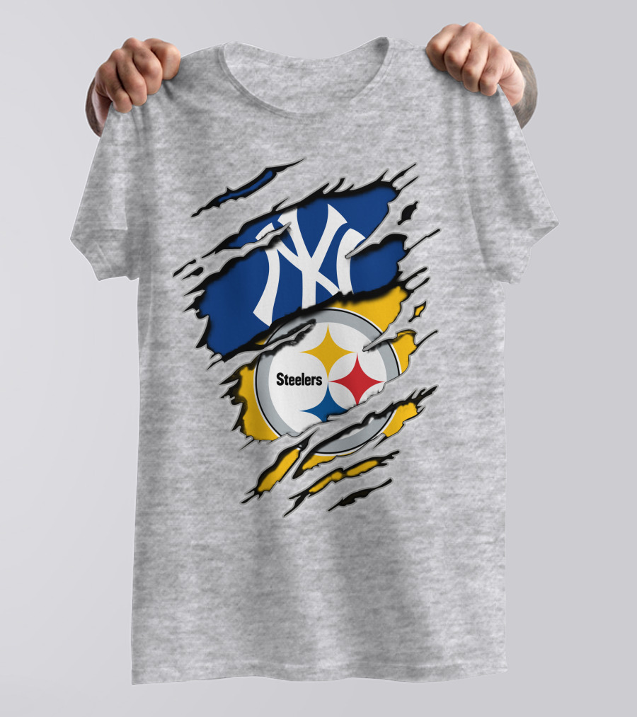 Steelers Yankees Torn Layered T-Shirt
