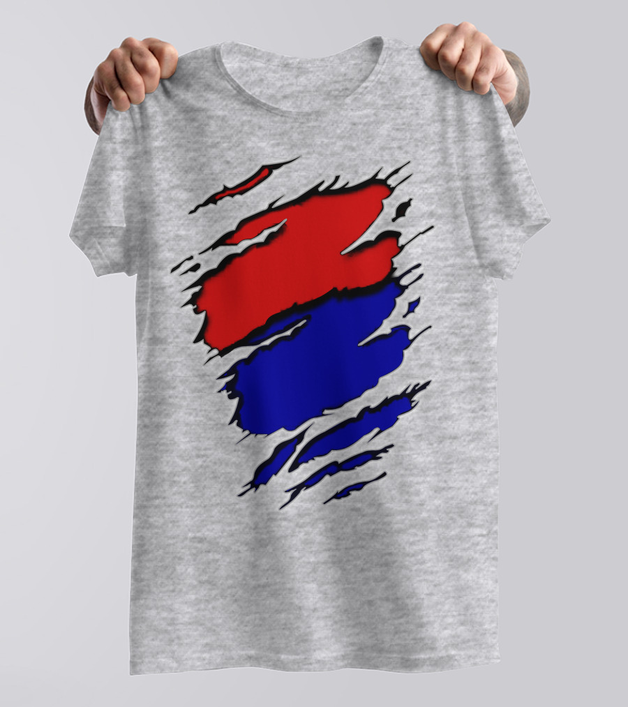Buc Du Red Blue Claw Marks T-Shirt