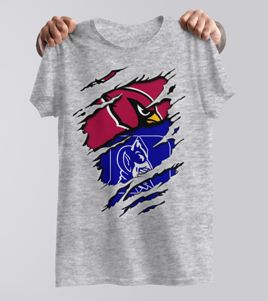 Cardinals And Duke Blue Devils Split T-Shirt