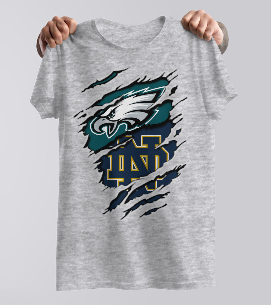 Philadelphia Eagles Notre Dame Fighting Irish Fan Spirit T-Shirt