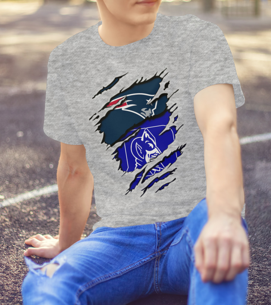 Patriots Duke Blue Devils Football Collaboration T-Shirt