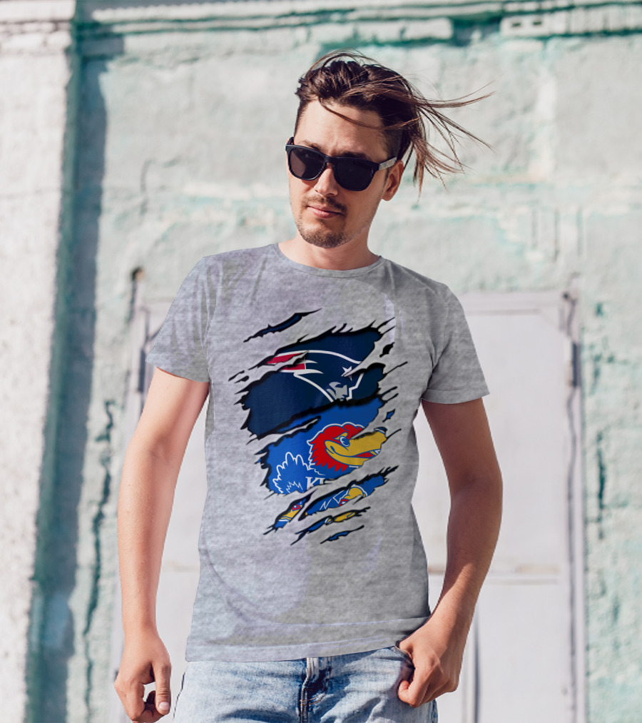 Patriots Jayhawks Kansas Fusion Sports Fan T-Shirt