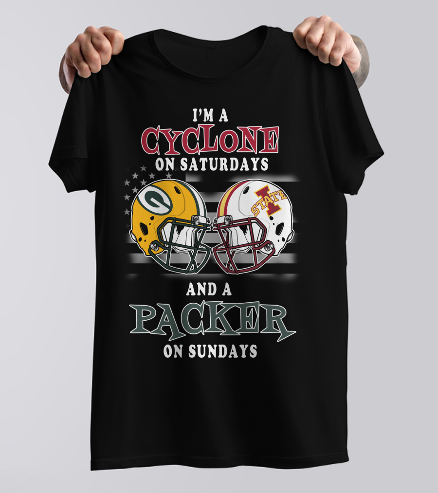I'm A Cyclone On Saturdays And A Packer On Sundays T-Shirt