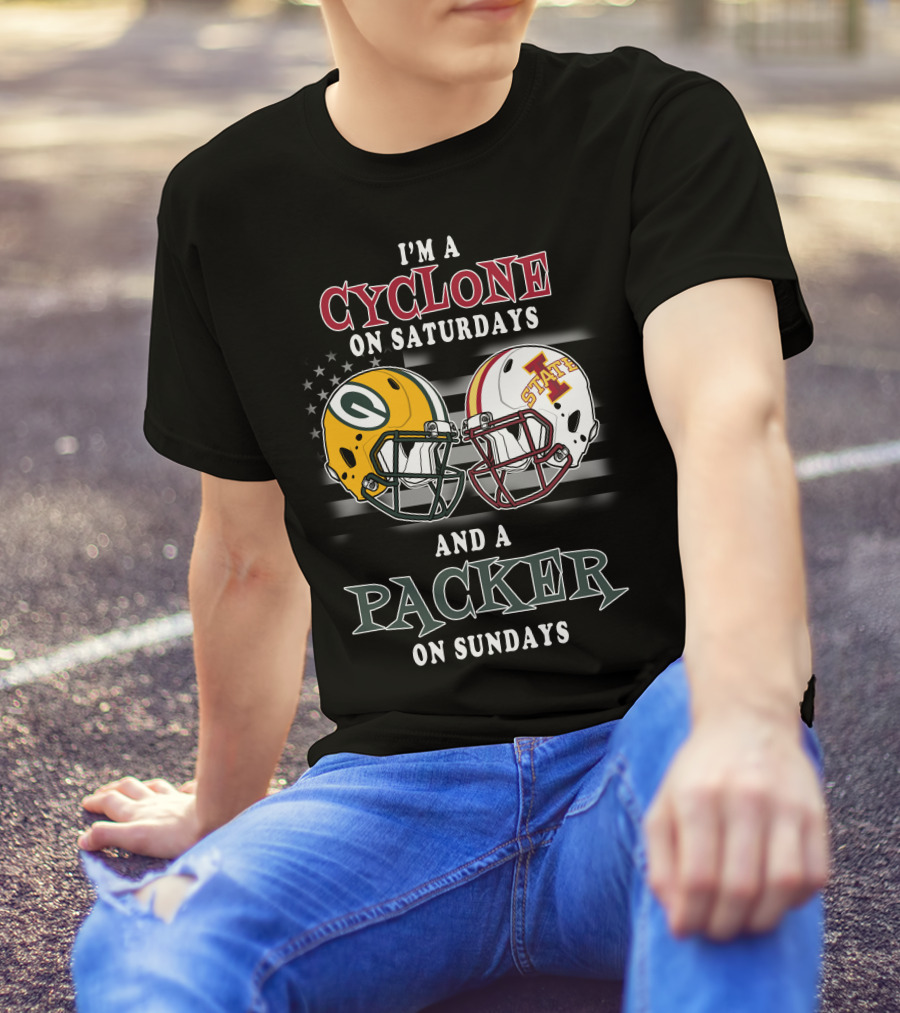 I'm A Cyclone On Saturdays And A Packer On Sundays T-Shirt