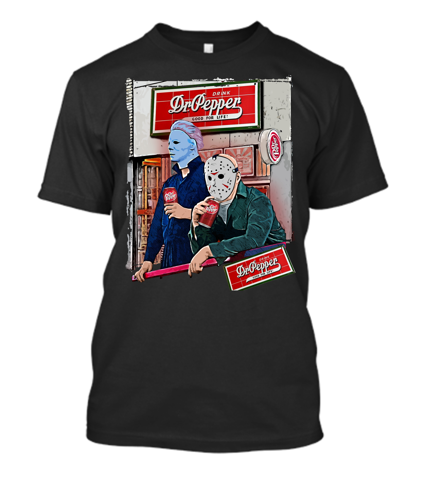 Dr Pepper Halloween Horror Movie Icons T-Shirt