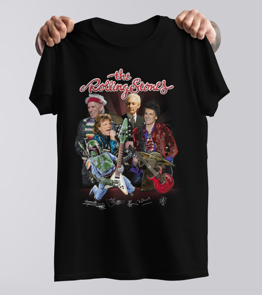 Band The Rolling Stones Star Wars Characters T-Shirt