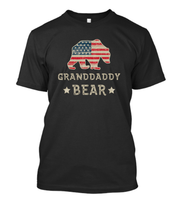 Granddaddy Bear American Flag Patriotic Fourth Of July T-Shirt