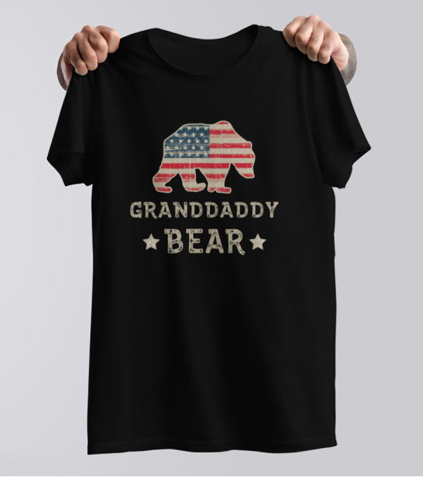 Granddaddy Bear American Flag Patriotic Fourth Of July T-Shirt
