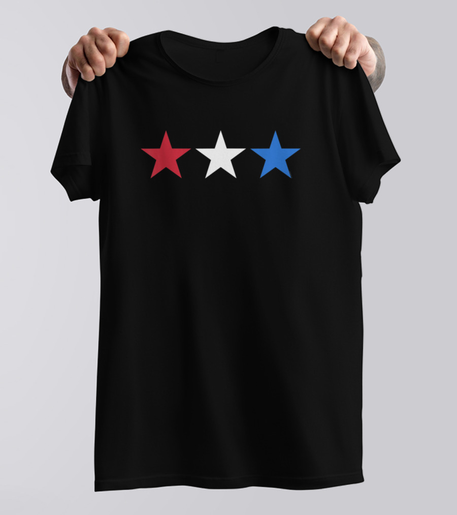 Patriotic American Flag Red White Blue Stars 4th Of July T-Shirt