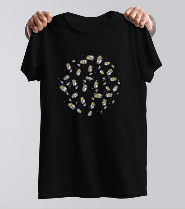 Cat Clones Floating In Outer Space T-Shirt