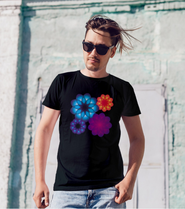 Colored Flowers Vibrant Bloom T-Shirt