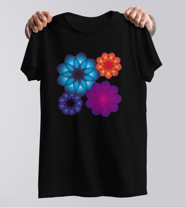 Colored Flowers Vibrant Bloom T-Shirt