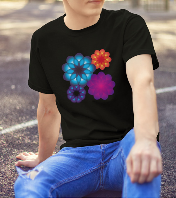 Colored Flowers Vibrant Bloom T-Shirt