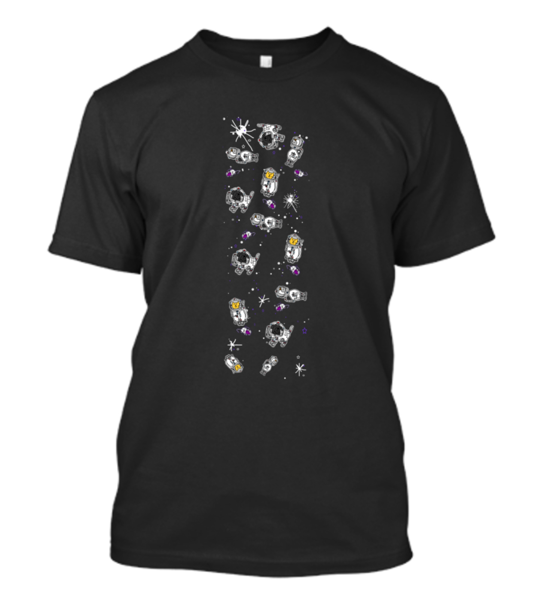 Who Needs Space Floating Astronauts And Stars T-Shirt
