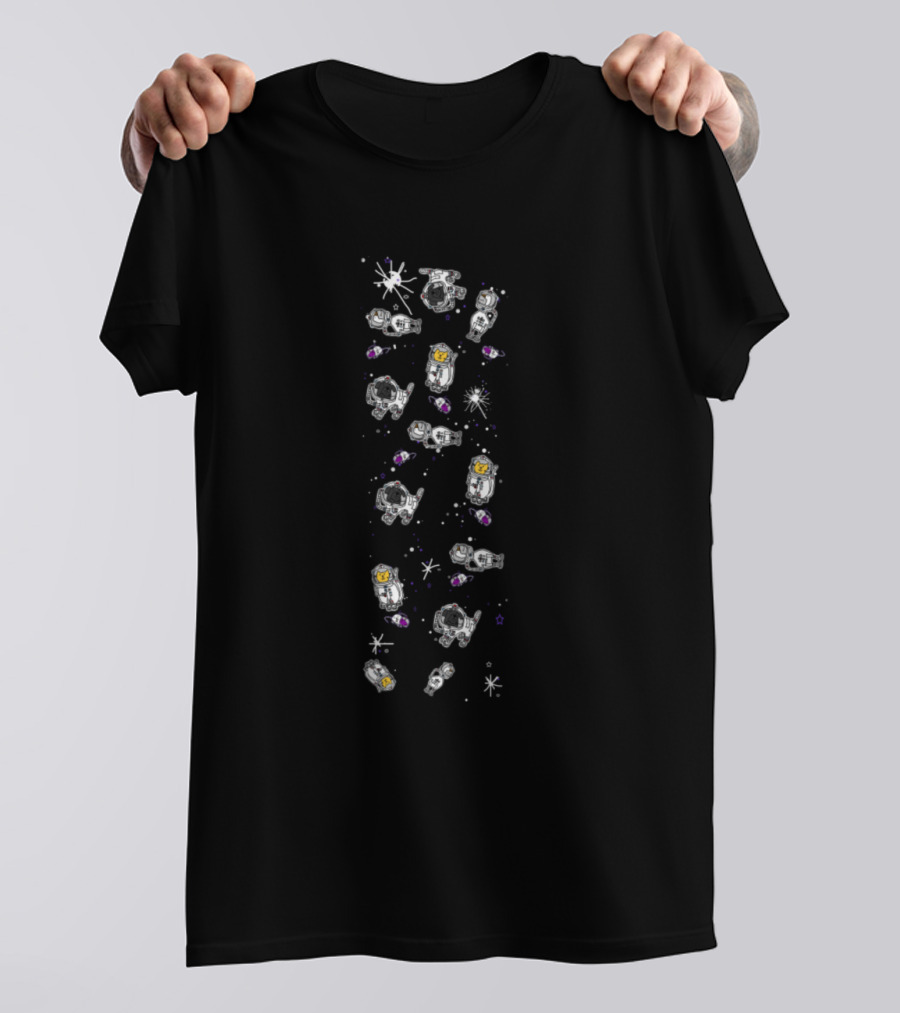 Who Needs Space Floating Astronauts And Stars T-Shirt