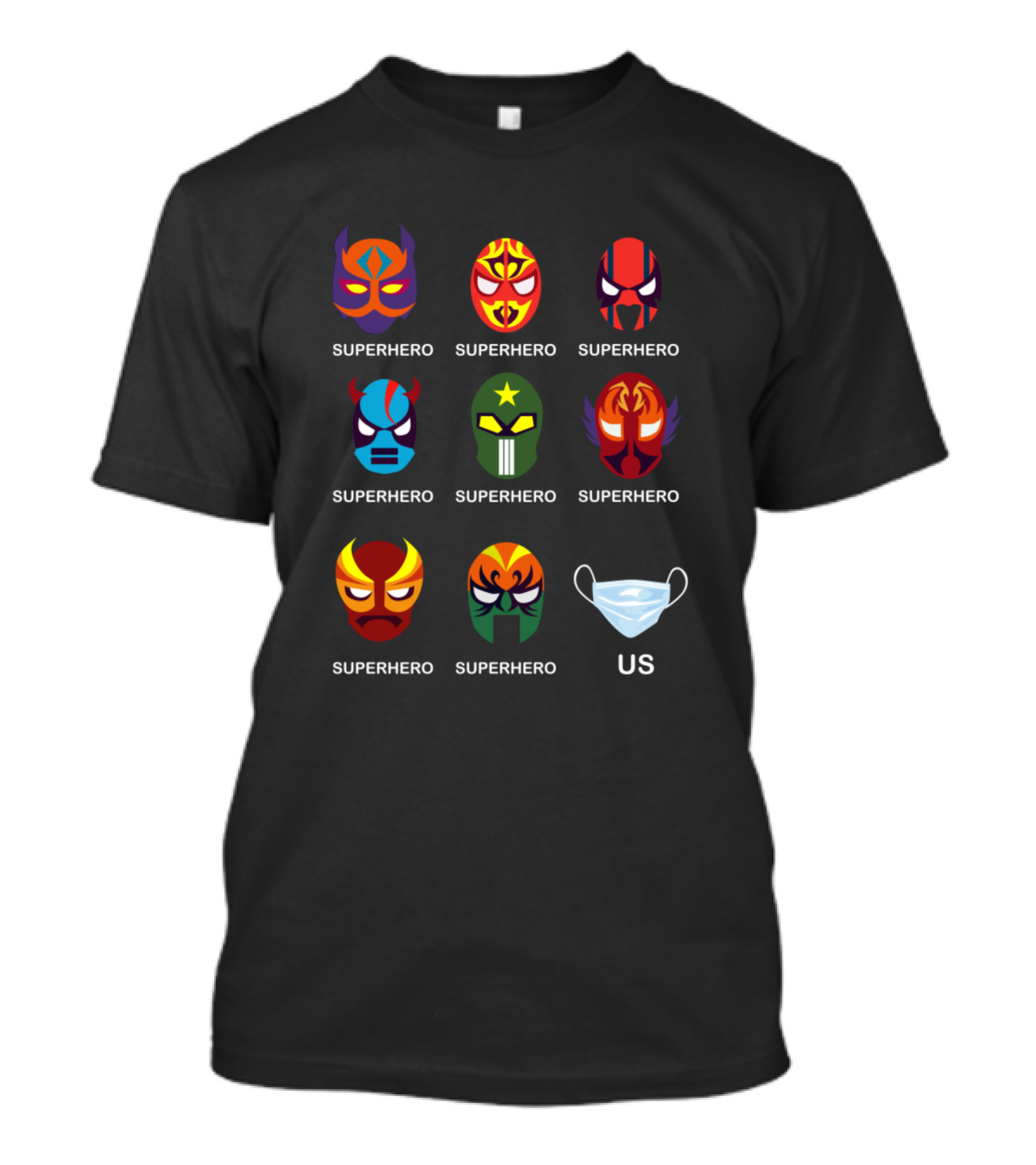 Superhero Mask Collection Us T-Shirt
