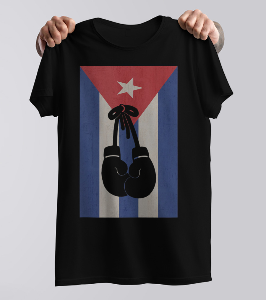 Boxers Cuban Flag Cuba Boxing Gloves Muay Thai Fighter Cuban Flag Boxing Gloves T-Shirt