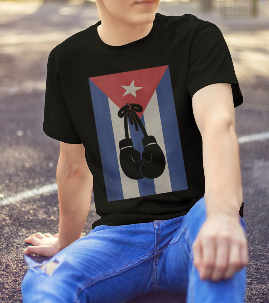 Boxers Cuban Flag Cuba Boxing Gloves Muay Thai Fighter Cuban Flag Boxing Gloves T-Shirt