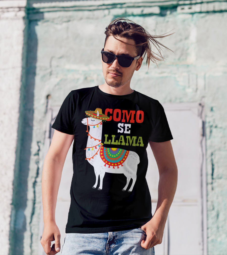 Como Se Llama Funny Mexican Llama Cinco De Mayo T-Shirt