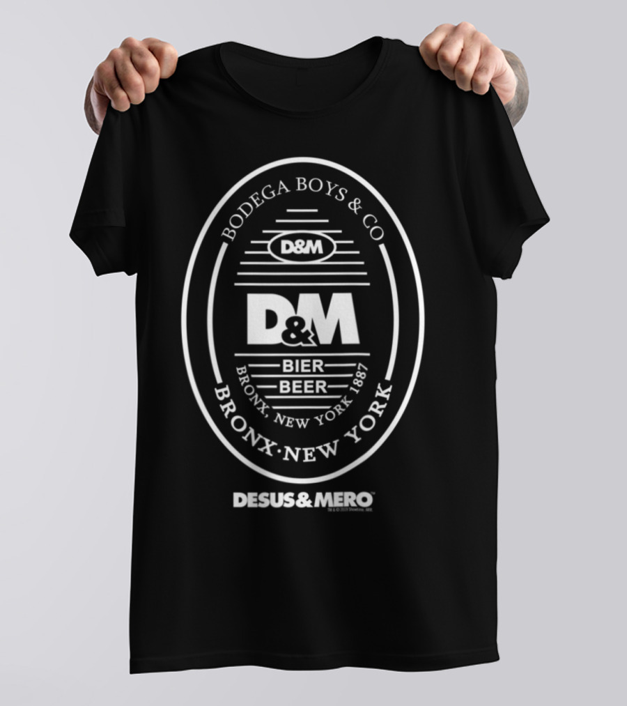 Bodega Boys And Co D&M Bier Beer Bronx New York Desus And Mero Raglan Baseball T-Shirt
