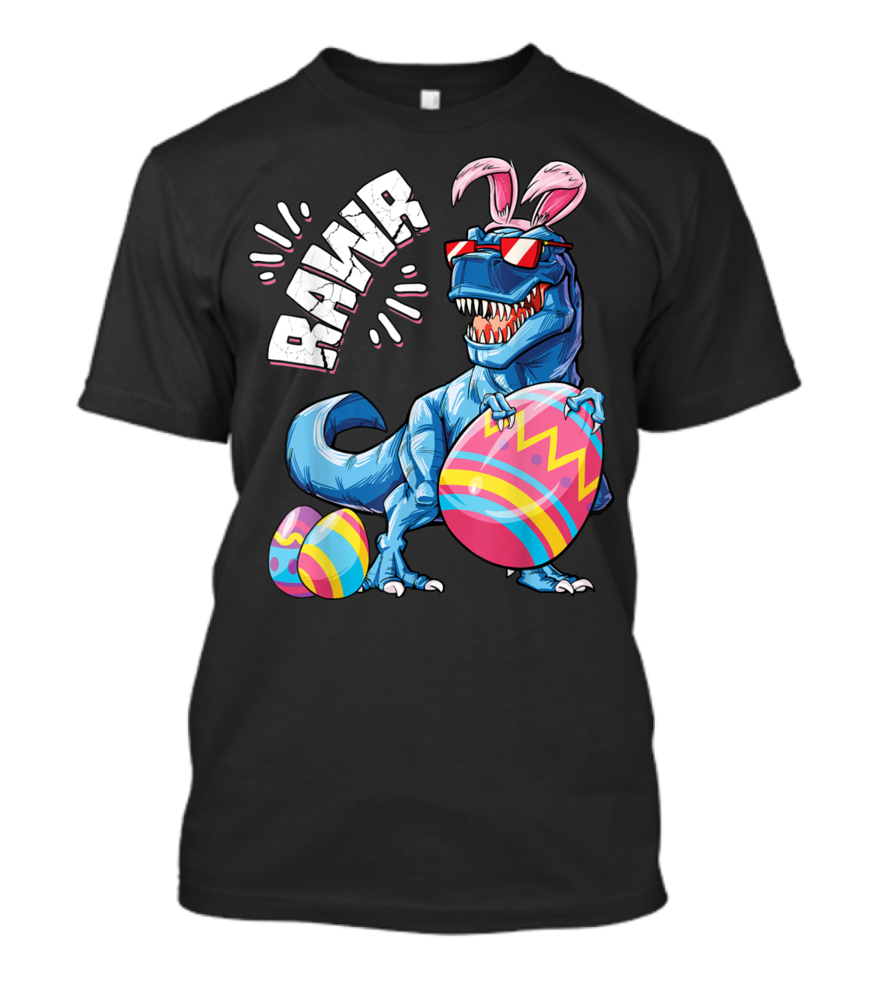Easter Bunny Dinosaur Rex Rawr Eggs Girl T-Shirt