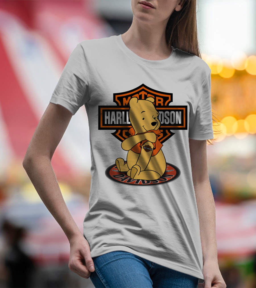 Harley Davidson Pooh Bear Iconic Motor Style T-Shirt