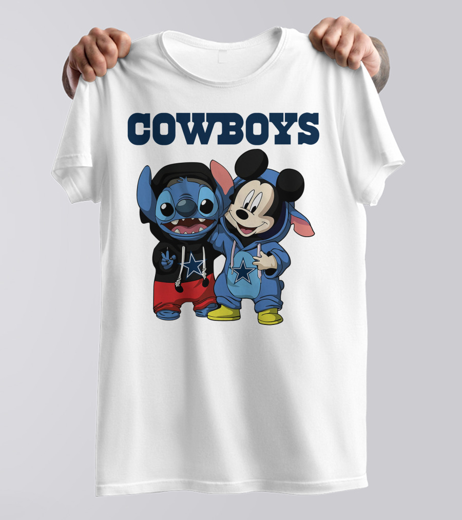 Cowboys Disney Stitch Mickey T-Shirt
