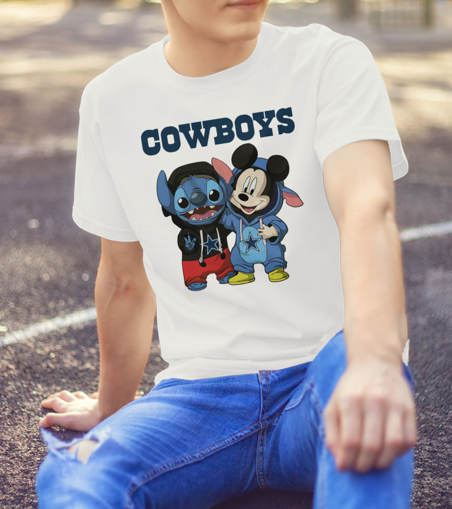 Cowboys Disney Stitch Mickey T-Shirt