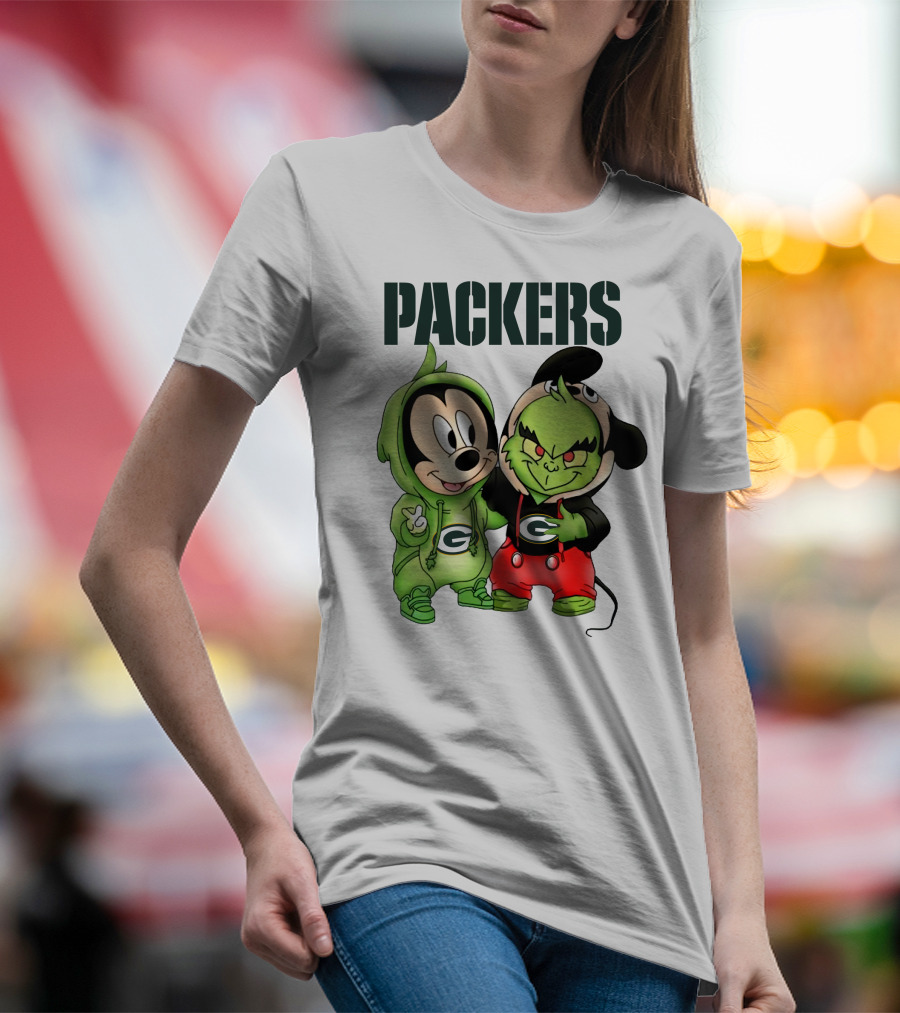 Packers Mickey And Grinch T-Shirt