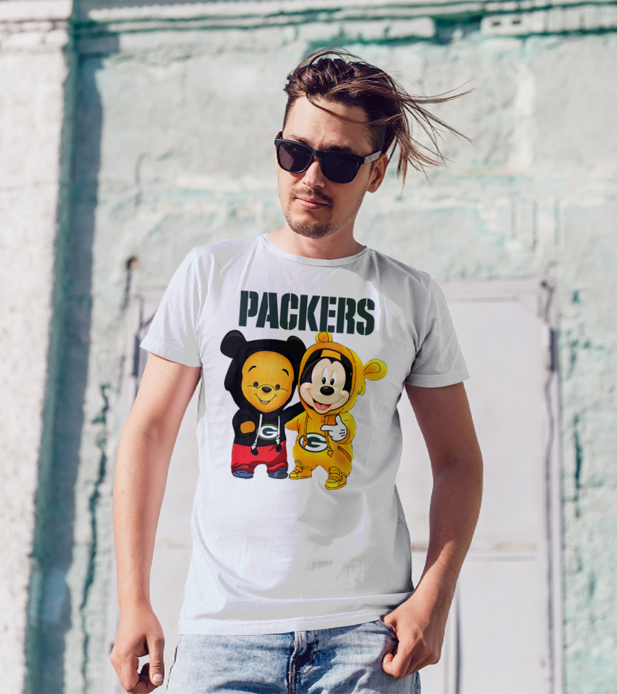 Packers Pooh-Mickey In Team Hoodies T-Shirt