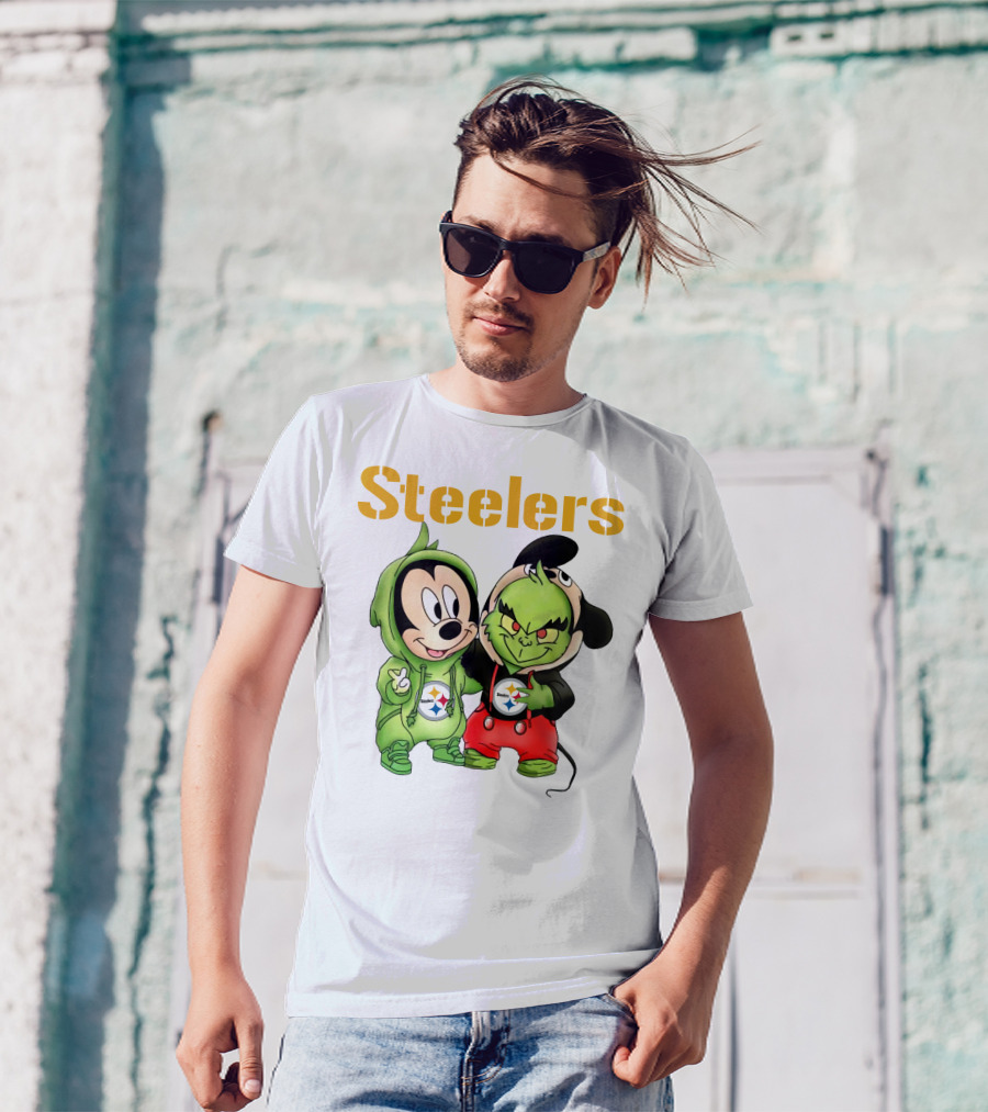 Steelers Mickey And Grinch T-Shirt