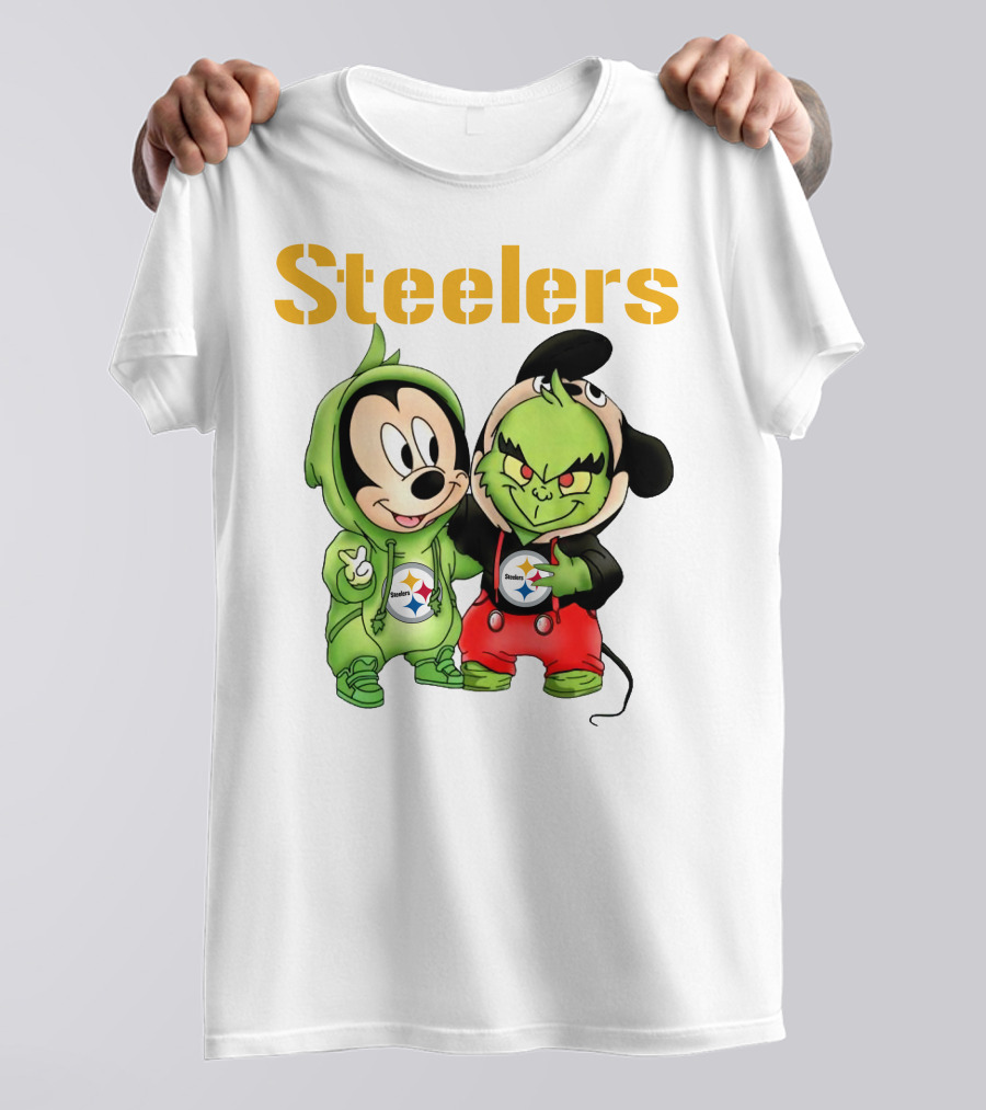 Steelers Mickey And Grinch T-Shirt