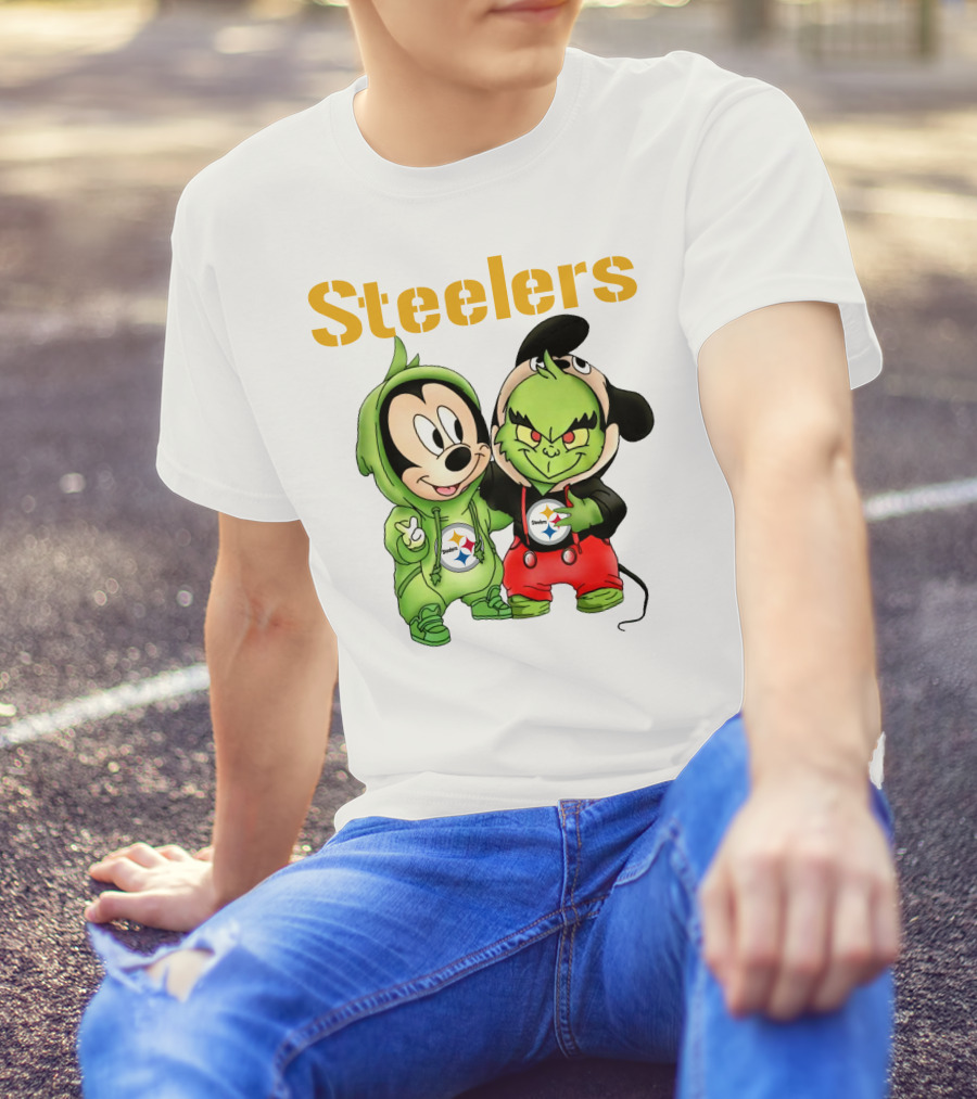 Steelers Mickey And Grinch T-Shirt