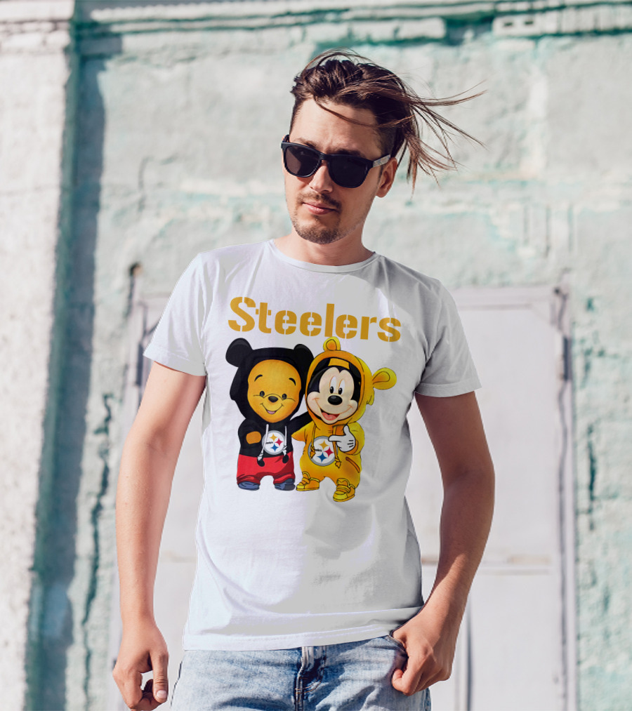 Steelers Pooh Mickey T-Shirt