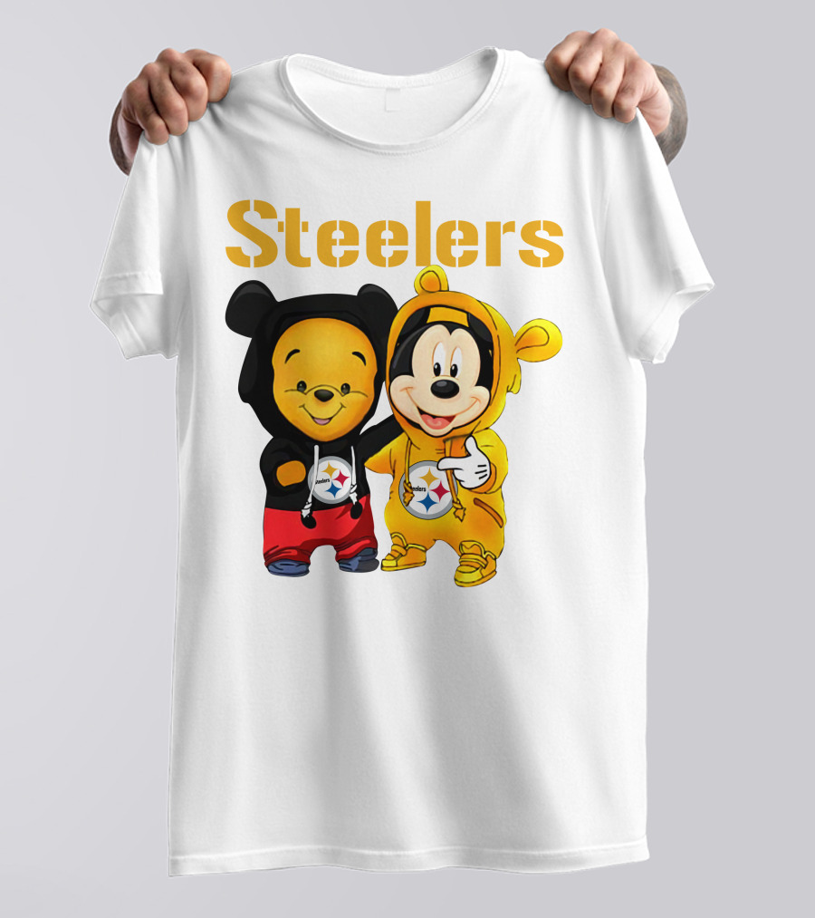 Steelers Pooh Mickey T-Shirt