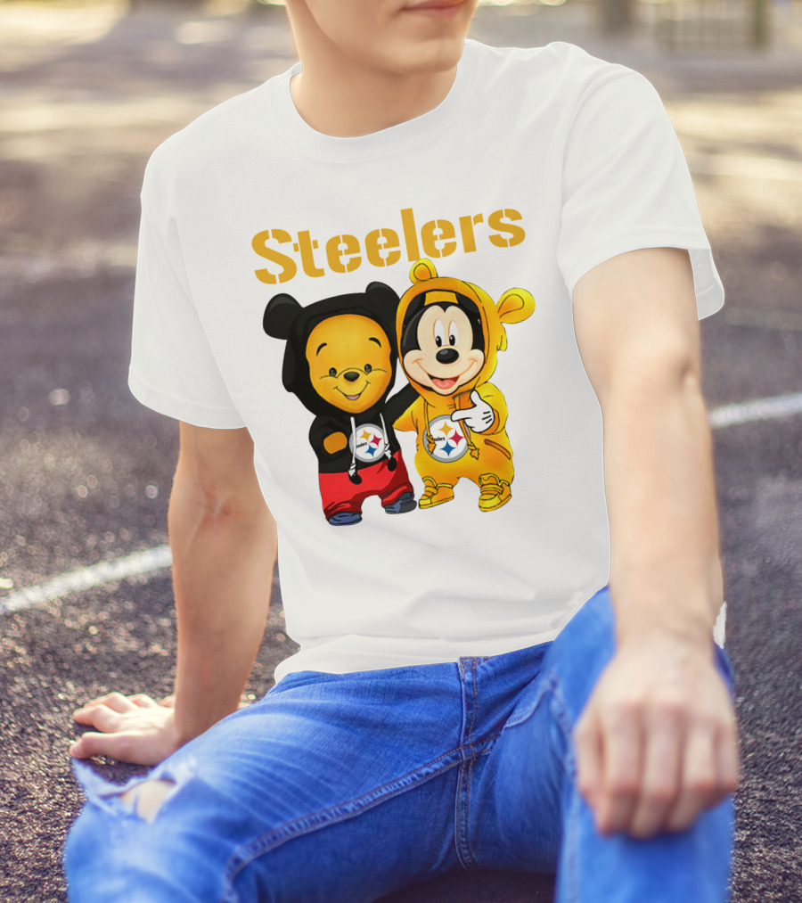 Steelers Pooh Mickey T-Shirt