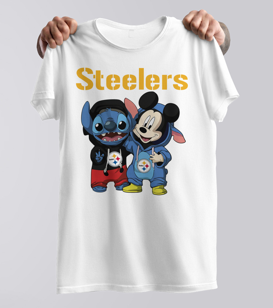 Steelers Stitch And Mickey T-Shirt