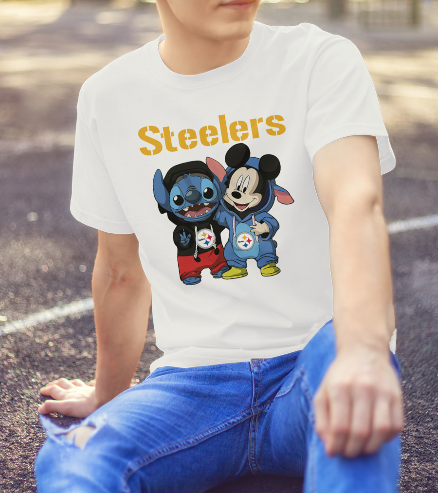 Steelers Stitch And Mickey T-Shirt