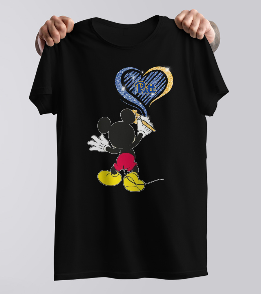 Mickey Pittsburgh Panthers Heart Pitt T-Shirt