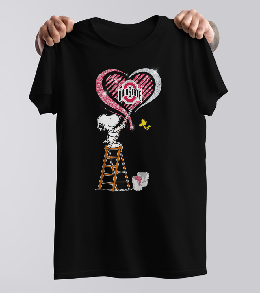 Snoopy Ohio State Heart T-Shirt