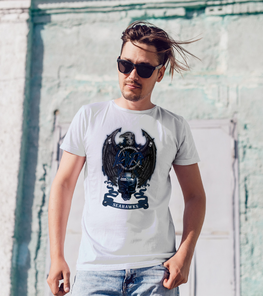 Skull Seahawks Slayer Nfl 29 T-Shirt