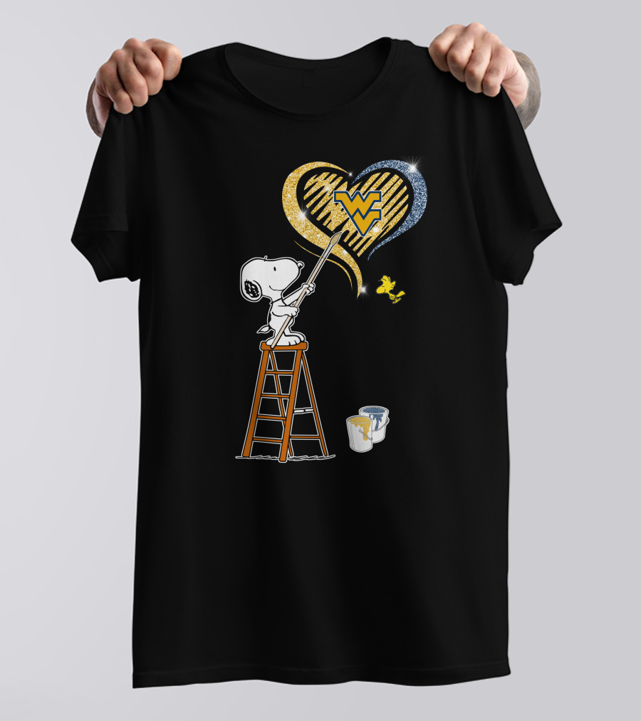 Snoopy Painting West Virginia Heart-Logo Art With Effects T-Shirt