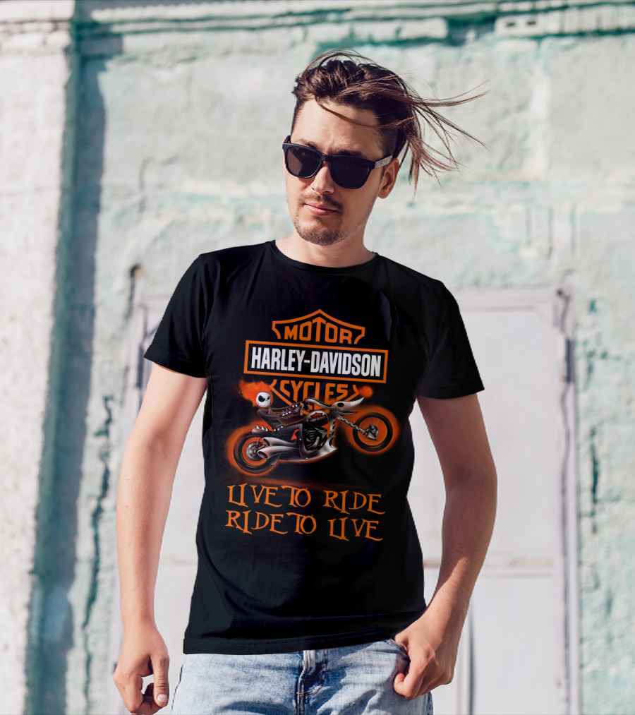 Harley Davidson Motor Cycles Live To Ride Ride To Live T-Shirt